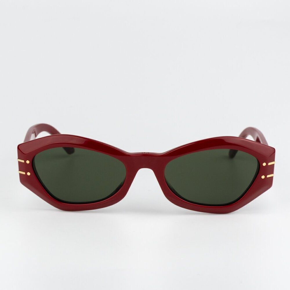 SALE! NEW Dior DIORSIGNATURE B1U 35C0 Shiny Red Green Women Sunglasses - Picture 4 of 12